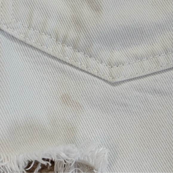 Madewell White Relaxed Denim Shorts - size 25 - Picture 6 of 10